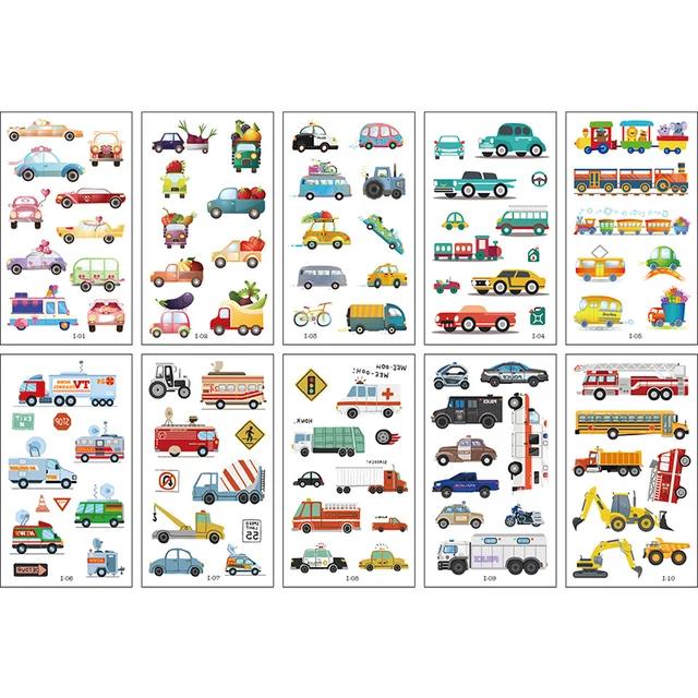 Новые 10 листов/партия детские милые мультяшные единороги временные татуировки наклейки для детского душа детский макияж для тела наклейки татуировки русалка па