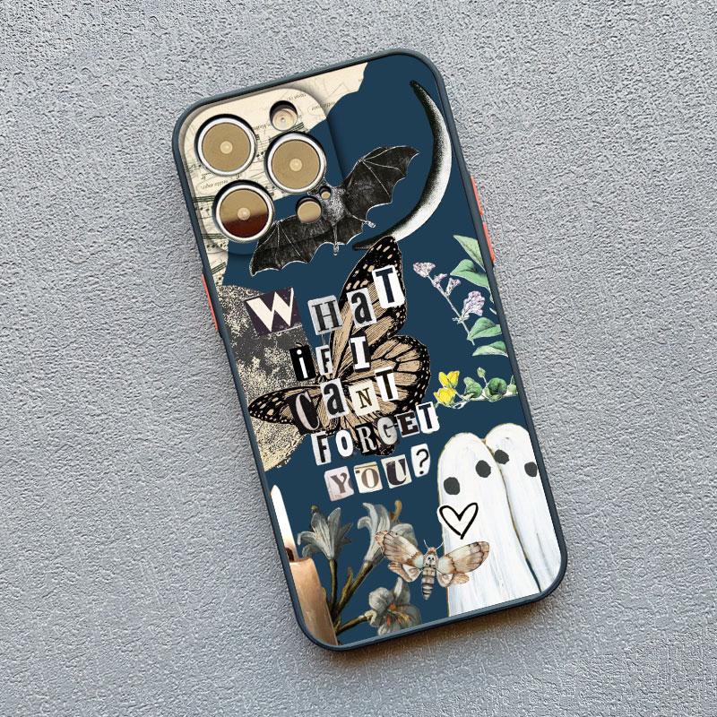 Матовый чехол для телефона для iPhone 17 16 11 13 12 14 15 Pro Max 12 Mini 16 15 Plus X XS XR Иллюстрация призрака 11 Силиконовые задние крышки