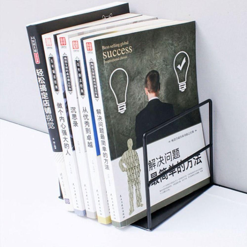 L Shape Bookshelf Student Stationary Book Stand Book Support Rack Magazine Holder Desktop Organizer