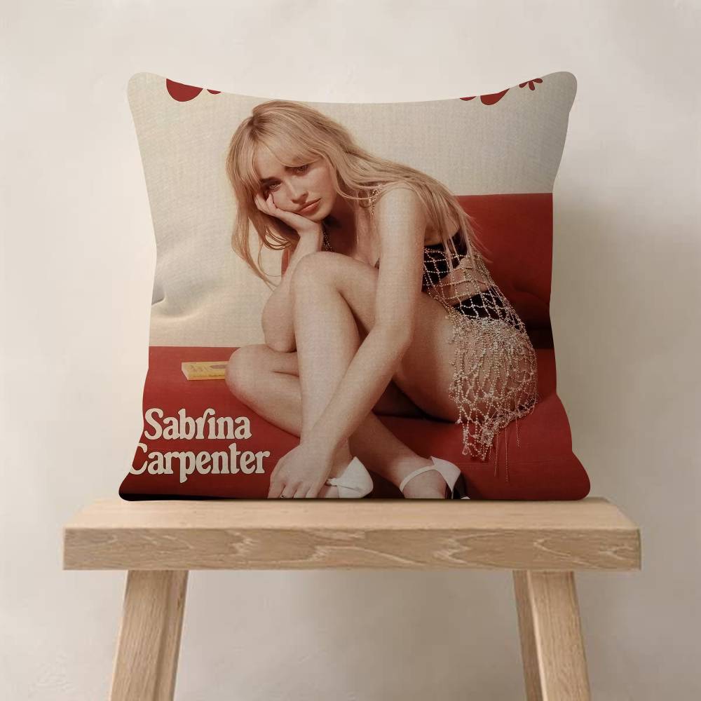 Fashion Singer SSabrina CCarpenter Pillow Cover Sofa Cushion Cover Home Room Decoration Children Gift