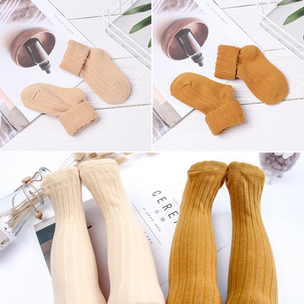 Baby Candy Colors Long Cotton Knee Socks Leg Warmer Children's Sockings Winter Warm
