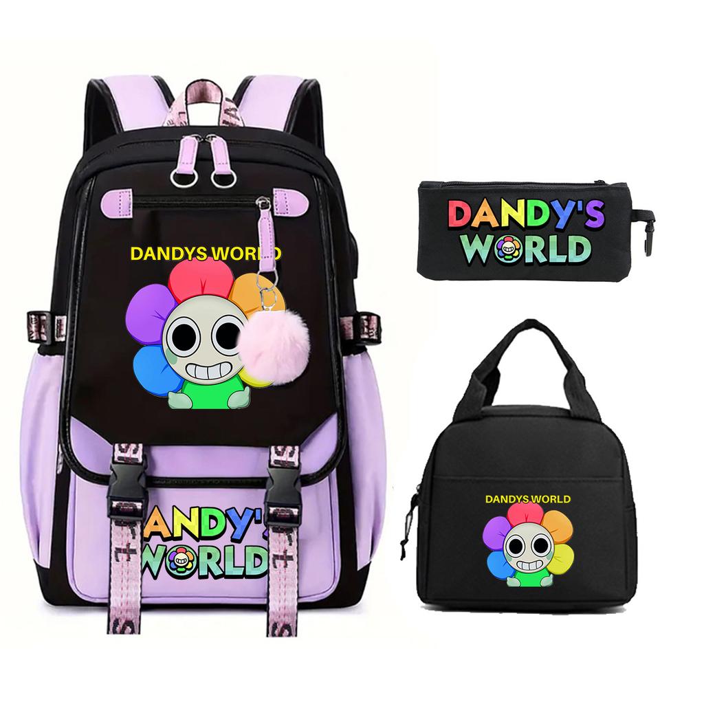 Модный рюкзак с принтом Dandy's world, трансграничный тренд, универсальная студенческая сумка для кампуса для мужчин и женщин