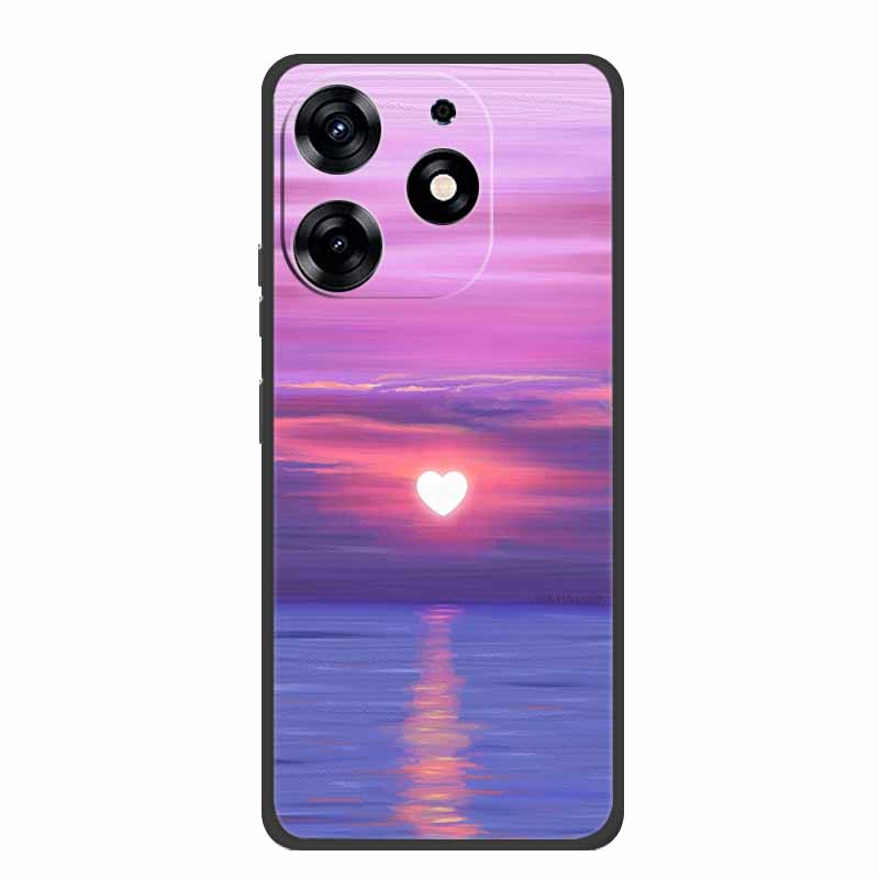 Чехол для Infinix Smart 8 Plus Роскошный Мягкий Силиконовый ТПУ Чехлы для Телефона Обложка Для Infinix Smart8 Plus Защитный Цветочный Расписной Coque