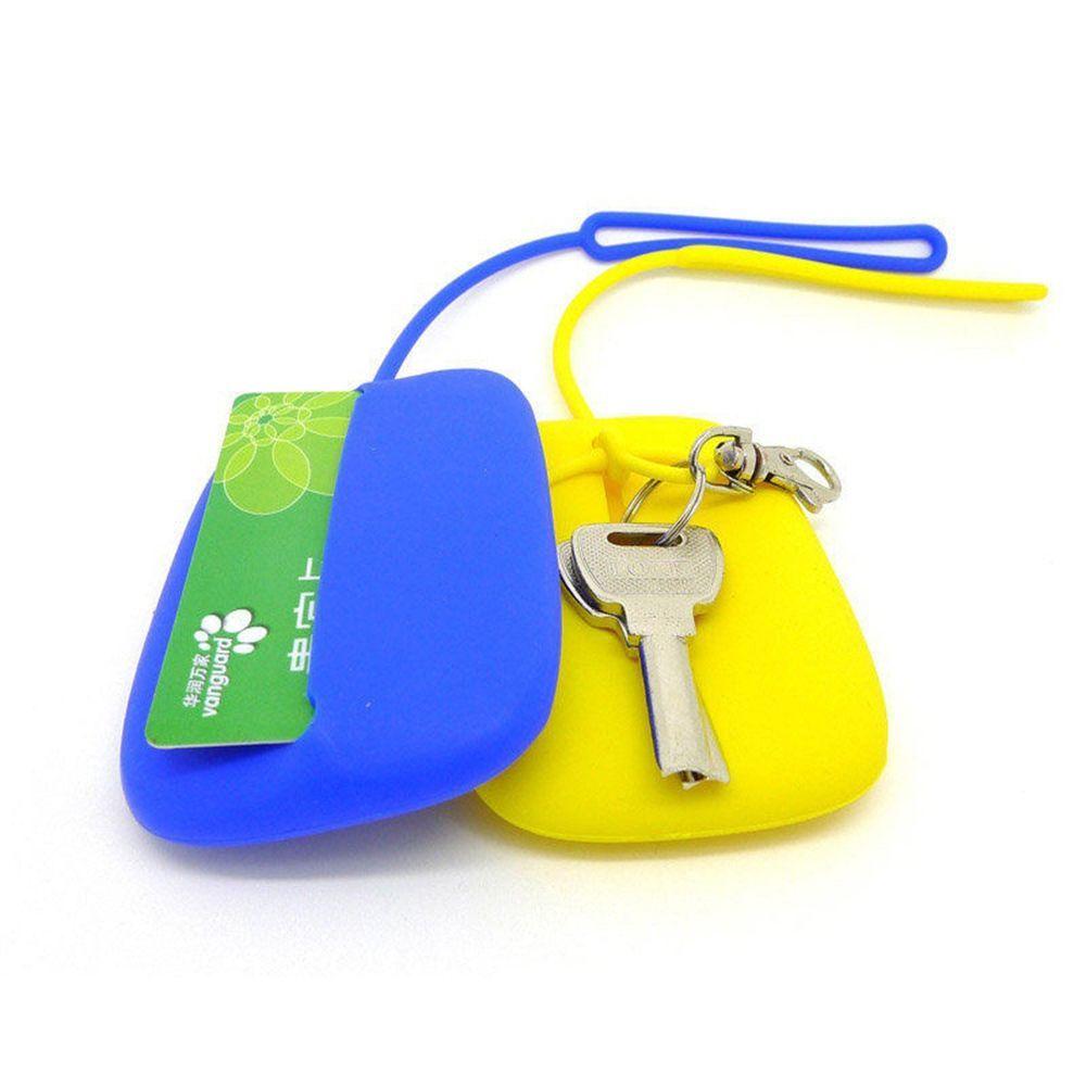 Home Furnishing Women Hasp Style Pouch Silicone Accessories Card Bag Key Holder Case