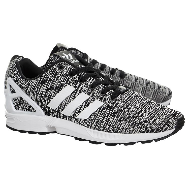 adidas Оригинальные ZX Flu Ткань Износостойкие Дышащие Низкие Беговые Кроссовки Мужские Черный Белый BB2166()