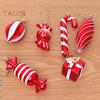 4/6/8/12 Pcs Christmas Ball Ornaments Star Cane Lollipop Cupcake Hanging Decoration for Xmas Tree Home Indoor Decor