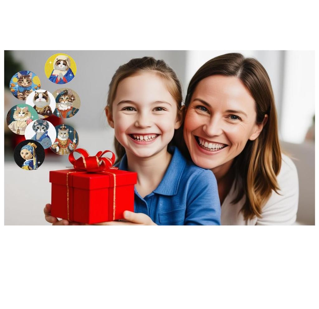 Astartia Diamond Art Подставка DIY Алмазные бусины 5D Алмазная живопись Кот Алмазная живопись для и Искусство Ремесло 8 Подставок с Милым и Стильным Набором, Набор,