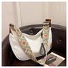 Spacious Nylon Canvas Bag Women Fall Winter New Trend Fashion Versatile Solid Color Crossbody Bag Crescent Moon Bag