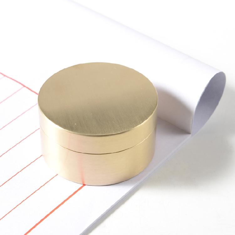 Мини-латунный контейнер для таблеток, водонепроницаемый круглый ящик для улицы, герметичный