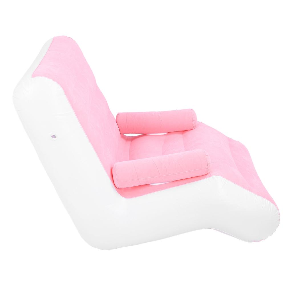 Inflatable Sofa Bed, Portable Foldable PVC Soft Flocking Blow Up Couch Fast Inflation Lounge Ch  Sofa Suitable for Indoor Living Room Gaming Bedroo