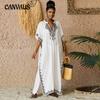 Summer Women's Plus Size Beach Cover Up Embroidered Holiday Sun Protection Bikini Cover Up