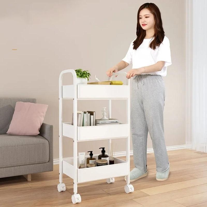 Стеллаж для хранения на тележке Напольный стеллаж для хранения Кухонный стеллаж для хранения Портативная корзина для овощей Стеллаж для хранения закусок Стойка для хранения туалета Мобильная сортировочная стойка Артефакт