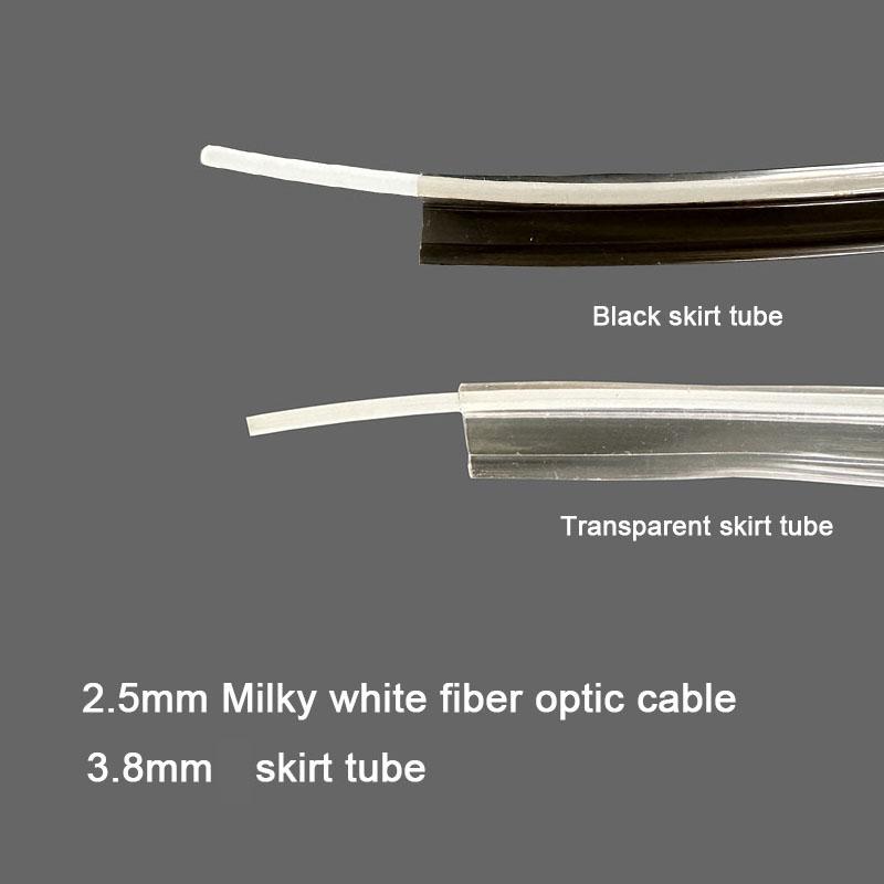 5mX Skirt Side Glow Cable & Skirt Tube Is Separate Plastic PMMA Fiber Optic Cable For Car Lighting