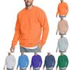 Men's Casual Fashion Comfortable Solid Color Round Neck Pullover Sweatshirt Sweatshirt