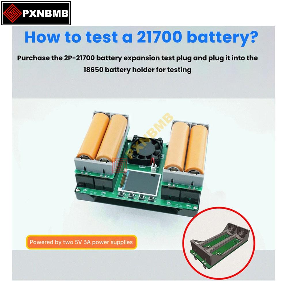 PXNBMB 21700 Тип-C 4-канальный тестер емкости аккумуляторов LCD мАч Цифровой модуль обнаружения литиевых батарей для тестирования аккумуляторов 18650