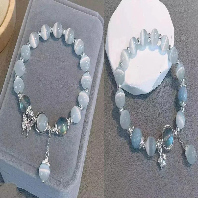 Новый нишевый модный браслет с кристаллами лунного света, легкий роскошный темпераментный универсальный женский ювелирный браслет