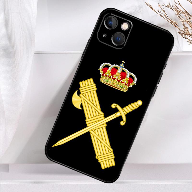 Spain National Police Logo Case For iPhone 14 16 15 Pro Max 11 12 13 Mini 7 8 Plus X XR XS MAX Soft Shockproof Cover