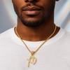 Ожерелье в стиле хип-хоп золотого цвета с ожерельем-буквой из кубического циркония Ювелирные аксессуары