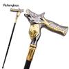 Golden Black Deer Walking Cane Fashion Decorative Walking Stick Gentleman Elegant Cosplay Cane Knob Crosier 92cm