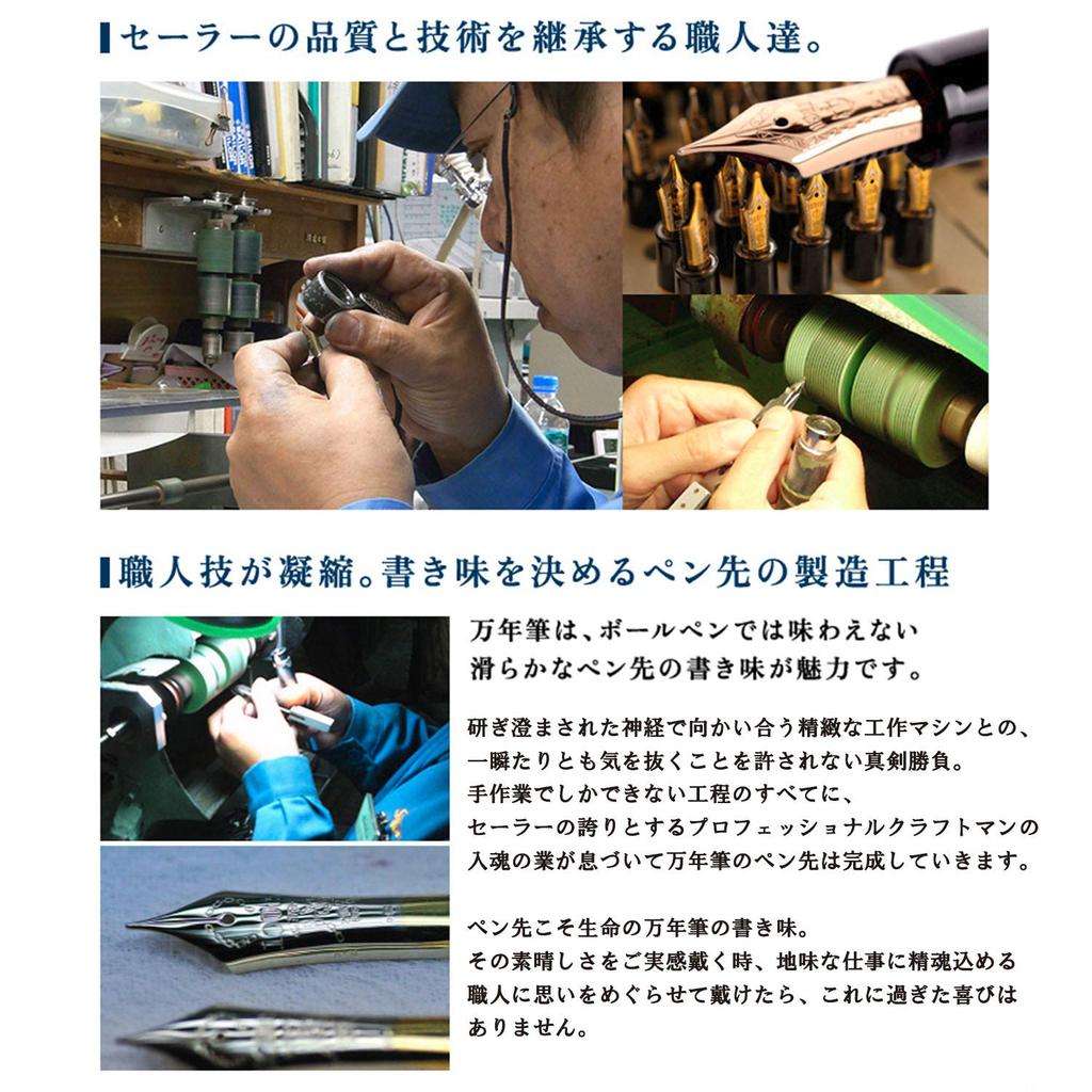 Перьевая ручка Sailor Professional Gear Gold Fine Point Black 11-2036-220