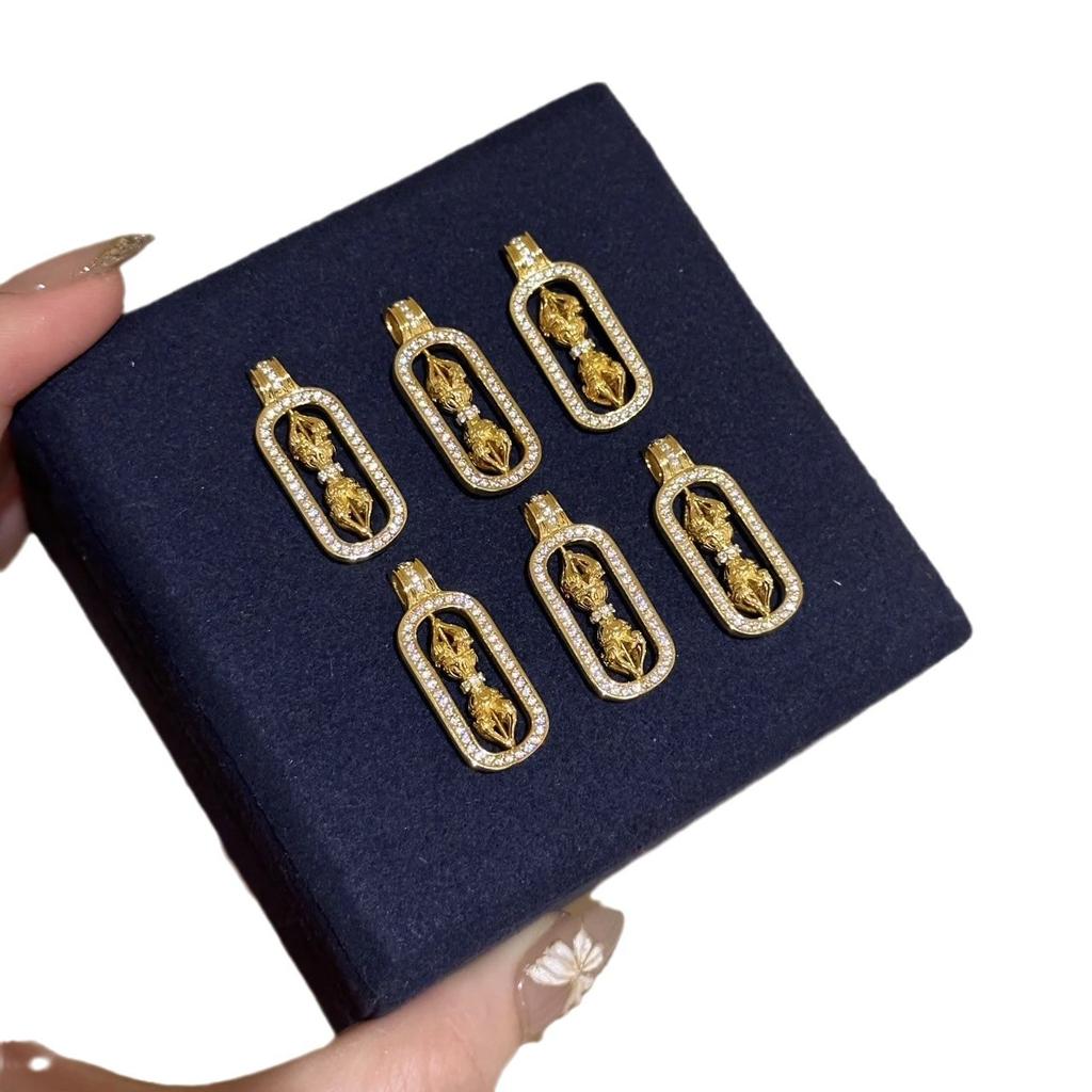 Медная монета Пиксю Ваджра Пестик Ожерелье Женский Национальный Стиль Подвеска Привлекает Богатство и Сокровища, Высококлассная Цепочка на Ключицу Легкая Роскошь