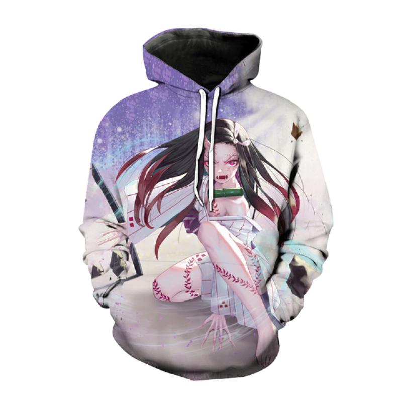 Новые толстовки с капюшоном в стиле аниме Demon Slayer Kimetsu no Yaiba, толстовка с капюшоном с 3D принтом для мужчин и женщин, модная толстовка с капюшоном в стиле хип-хоп, пуловер унисекс, пальто
