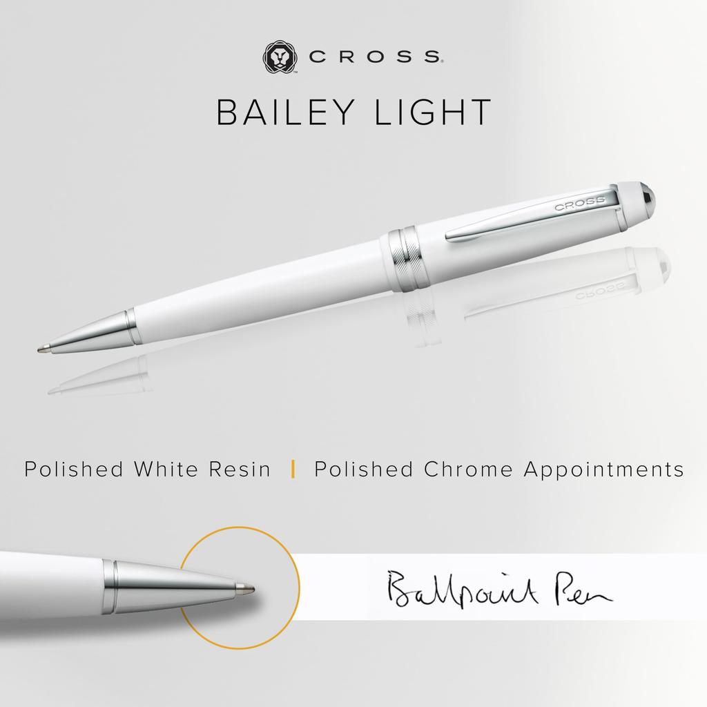 Шариковая ручка Cross Bailey Light White, оригинальный импортный продукт на масляной основе NAT0742-2
