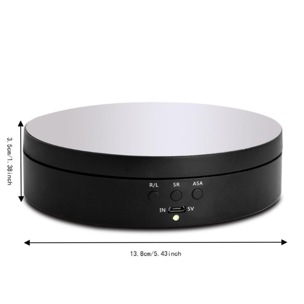 USB Powered Rotating Display Stand 5.43x1.38in Display Turntable Jewelry Holder For Photography