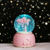 Девочка Древний ханьфу Хрустальный шар Светящаяся Снежная музыкальная шкатулка Ночник Батарейка ААА