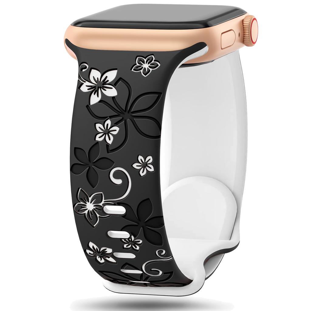 Гравированные ремешки для Apple Watch Band 46мм 42мм 44мм 45мм 40 41мм 49мм correa bracelet iwatch Серия 11 10 9 8 7 6 5 Ultra 3 SE