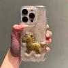 Three-dimensional Glue Phone Case Cartoon Year of The Horse for Apple 17PROMAX High-end Large Hole Fashion Glue Case