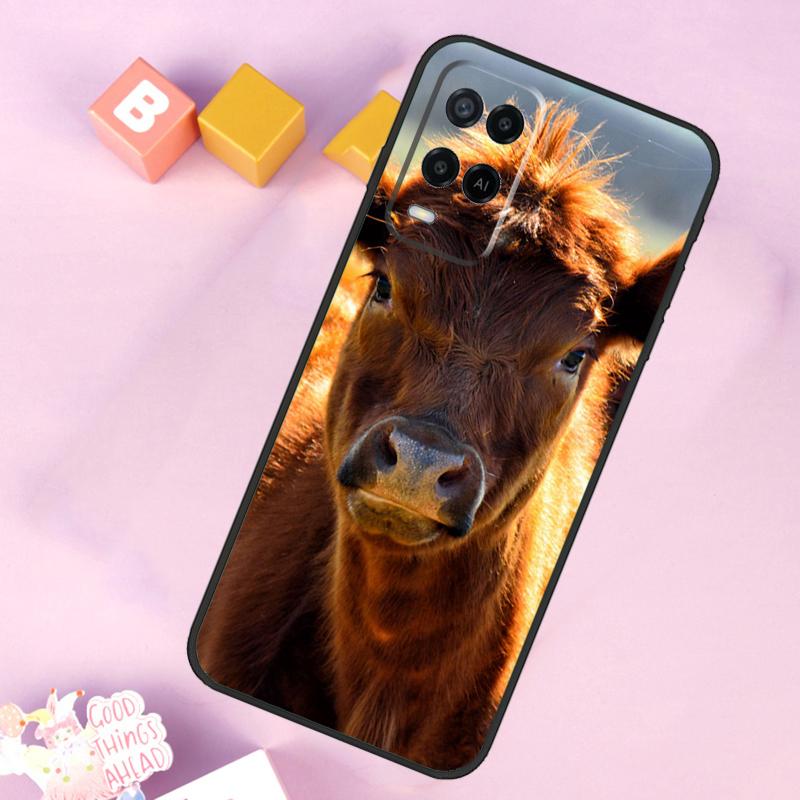 Funny Cow Face Case For Oppo A98 A78 A18 A38 A58 A74 A94 A54 A15 A17 A57 A6 A5 Pro A16 A76 A96 A40 A60 A80