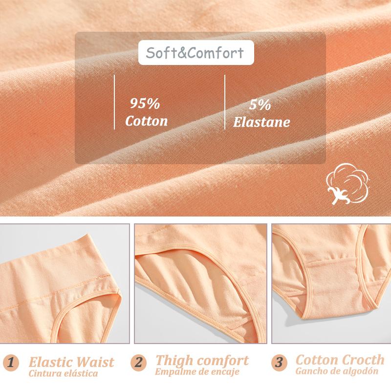 4 шт./компл. Удобные трусики однотонные базовые брифы для женщин хлопковое нижнее белье S-XXL трусики больших размеров женское нижнее белье