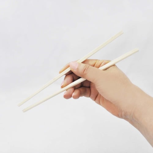 Yamato Bussan Love Green! Genroku Chopsticks, Naked, Grooved for Easy Splitting, Made from Plantation Wood, Unbleached, Eco-Friendly, 100 Pairs, 20cm,