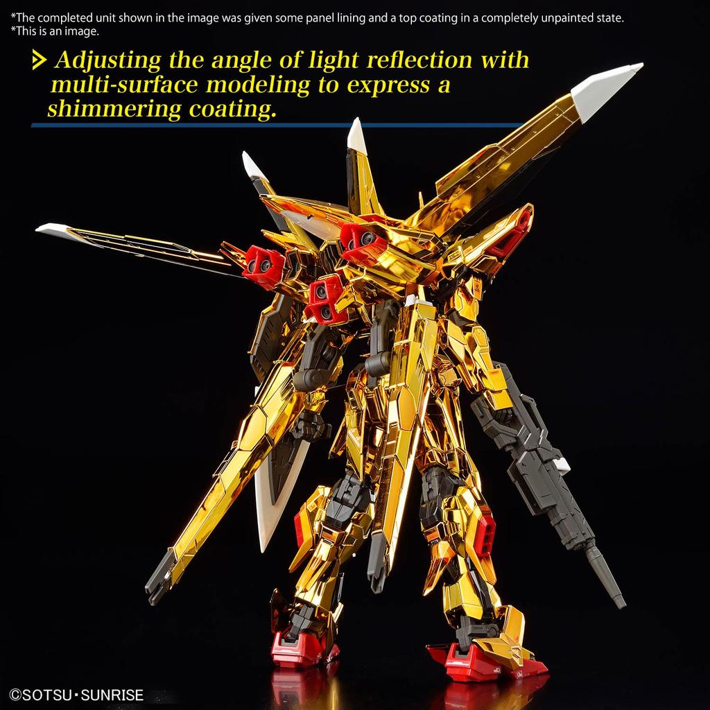 BANDAI SPIRITS RG Mobile Suit Gundam SEED DESTINY Akatsuki Gundam with Sea Scale Plastic Model (Equipped Steller's Eagle) 1/144 Color-coded