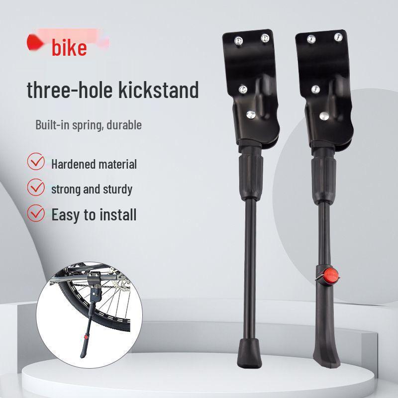 26 Inch Mountain Bike Side Kickstand - Rear Bicycle Stand & Parking Rack Accessory