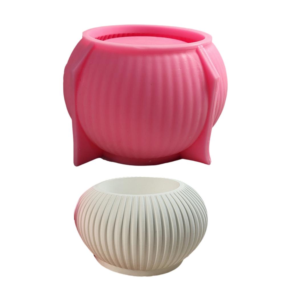 Креативная полосатая цементная кашпо силиконовая форма для цветочных горшков держатель для ручек касты форма для украшения сада