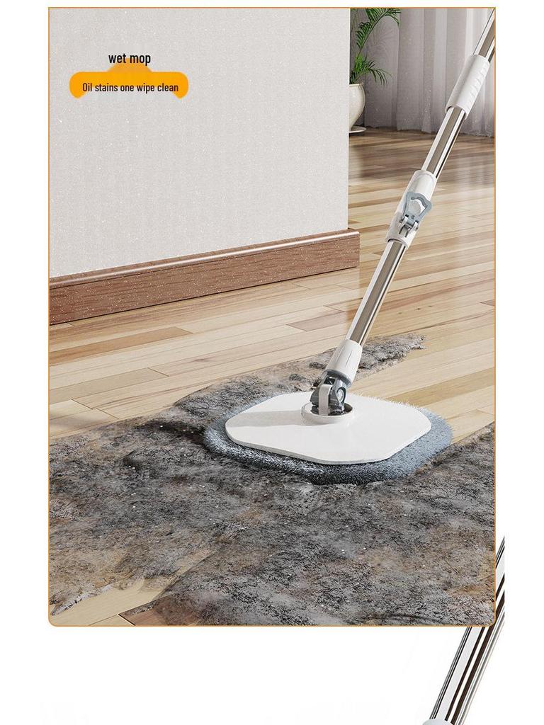 Швабра с отжимом и ведро для разделения чистой и грязной воды