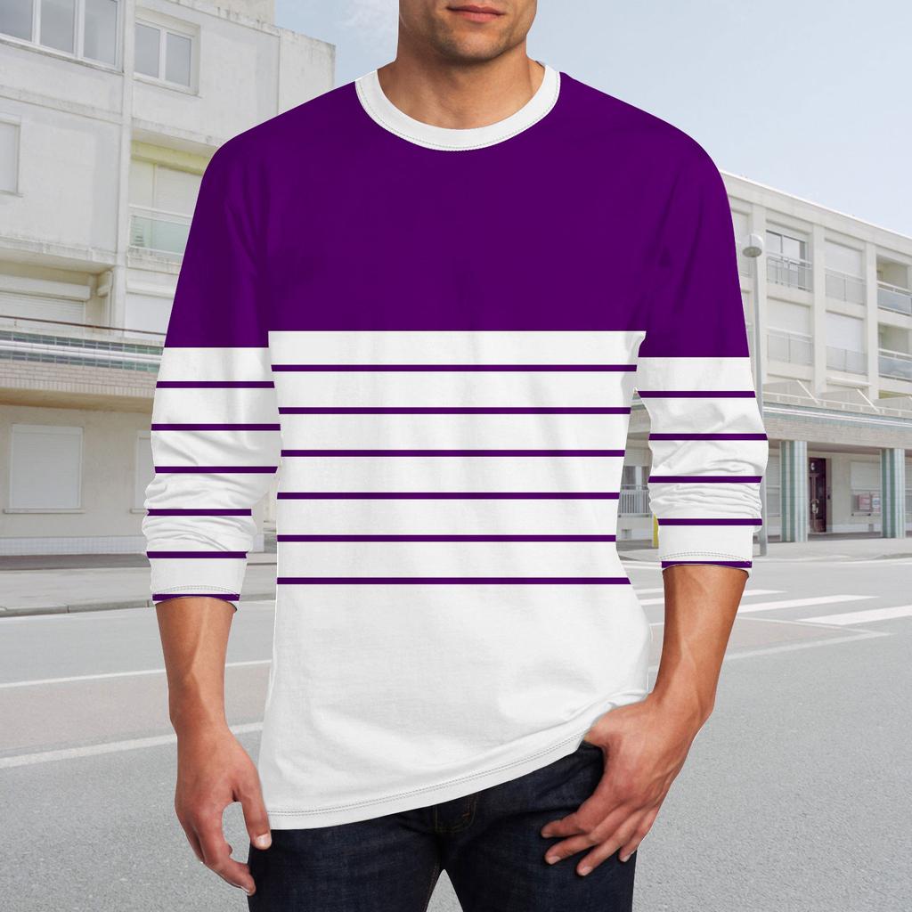 Men's T Shirt O-Neck Clothing Apparel Outdoor Long Sleeve Print Fashion Designer Vintage