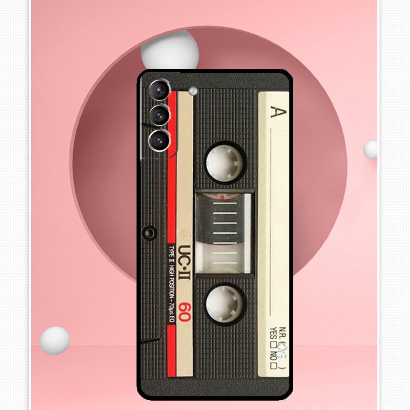 Cassette Mix Tape Case For Samsung Galaxy S22 S23 S24 Ultra Note 20 10 S8 S9 S10 Plus S21 S20 FE Soft Cover
