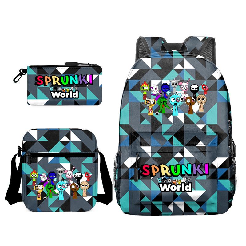 Мерч для ритм-бокс игры Рюкзак для начальной школы sprunki мультяшный рюкзак «Звездное небо» набор из 3 предметов D