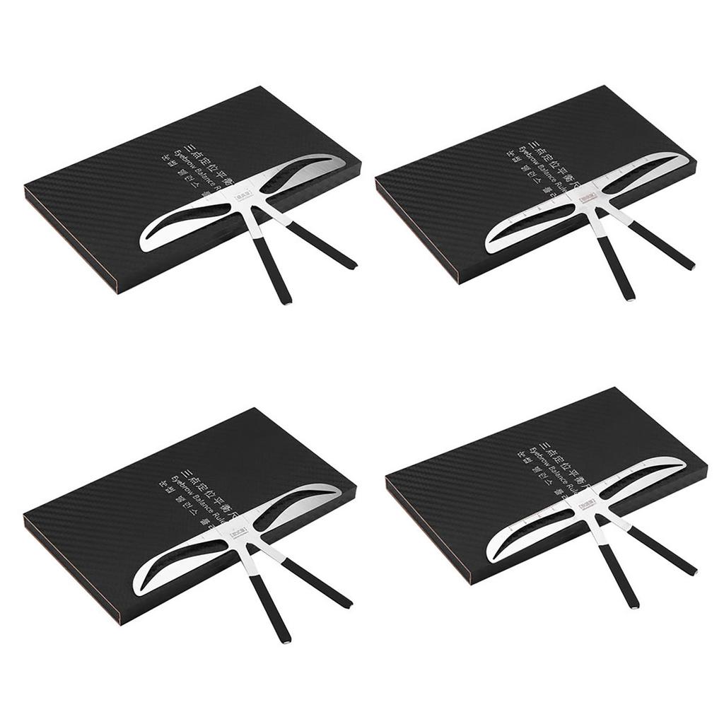 4 типа линейки для бровей, измеритель бровей, балансировочная линейка для наращивания, трафарет для формы бровей, линейка для наращивания бровей