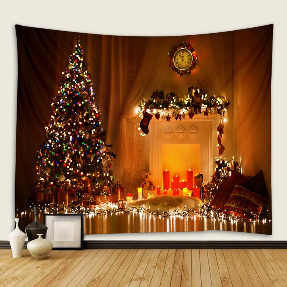 Christmas Tapestry Festive Decor Home Living Room Bedroom Background Garden Posters for Outside Large Wall Hanging Beach Towel