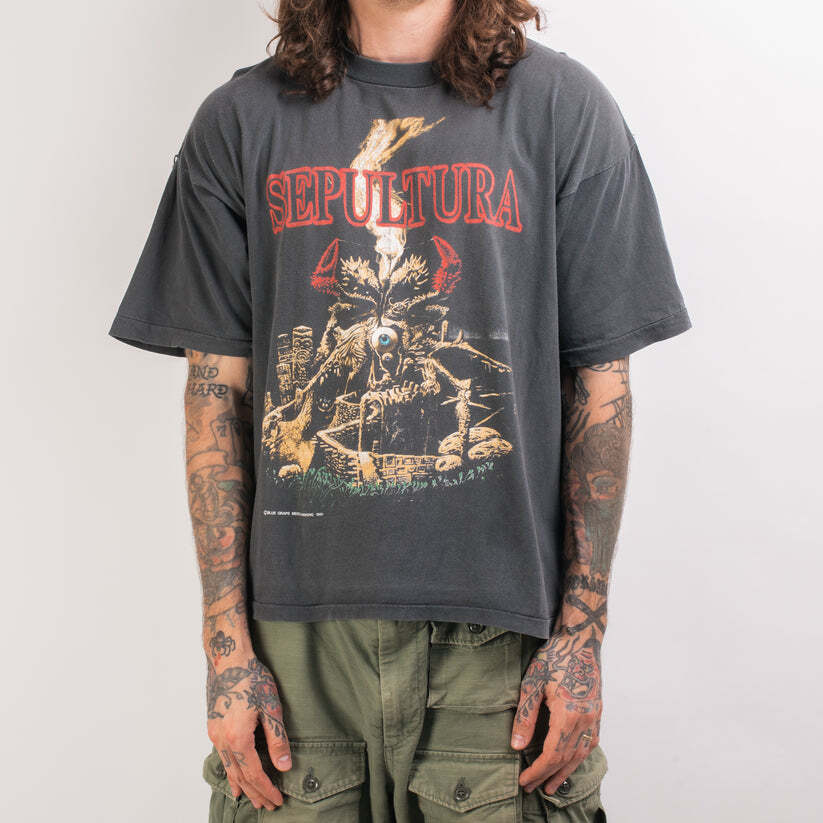 Винтажная футболка Sepultura Arise 1991 года, с коротким рукавом, унисекс, размеры S-5XL, AHN01415