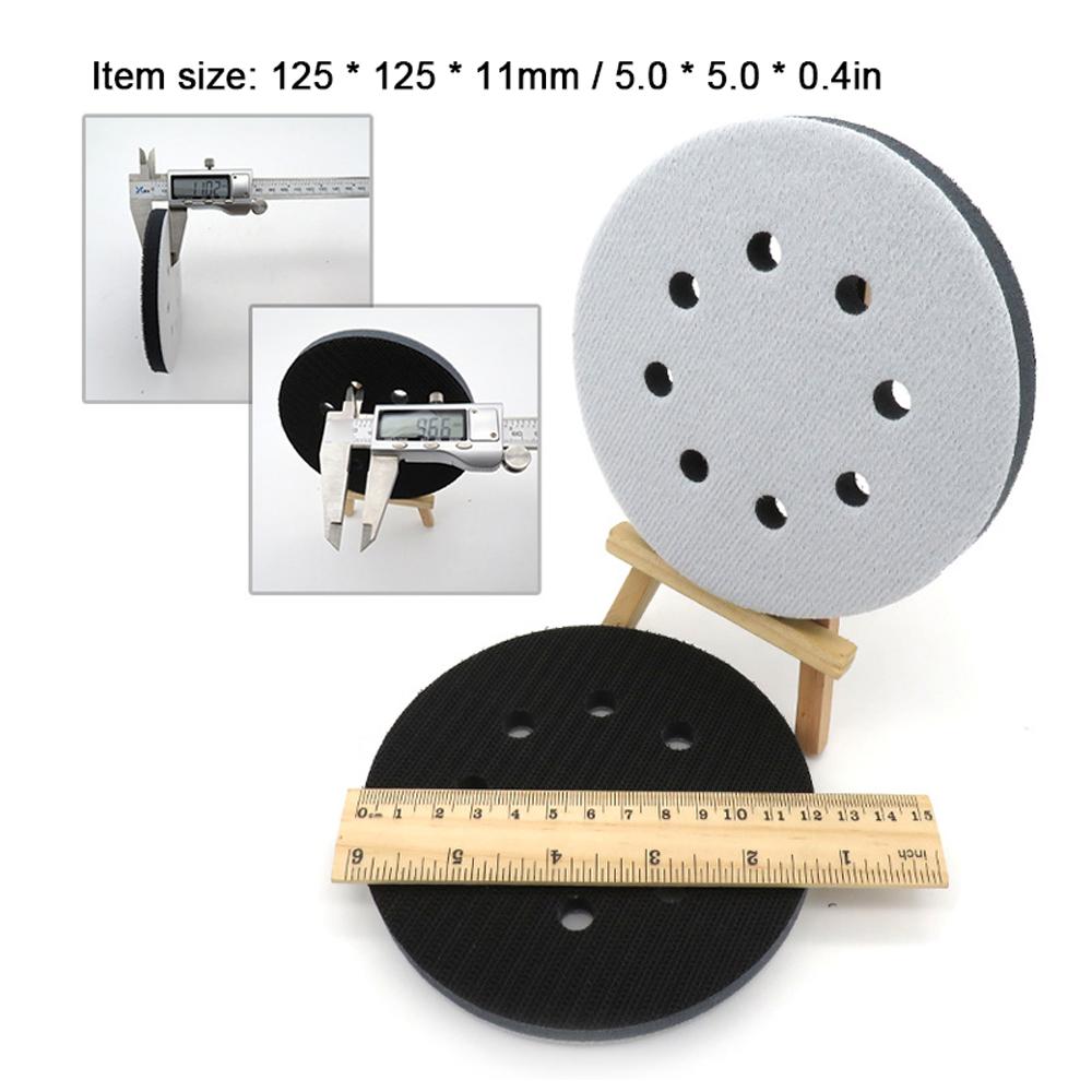 5-дюймовая мягкая губчатая прокладка с 8 отверстиями для шлифовальных подушечек, подушка для шлифовальных дисков, неровная поверхность