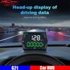 G21 HUD Проекционный дисплей на лобовое стекло автомобиля Отображение скорости КМЧ МИЛ Компас Пробег ODO Спидометр Высота Время Превышение скорости Сигнализация утомляемости водителя