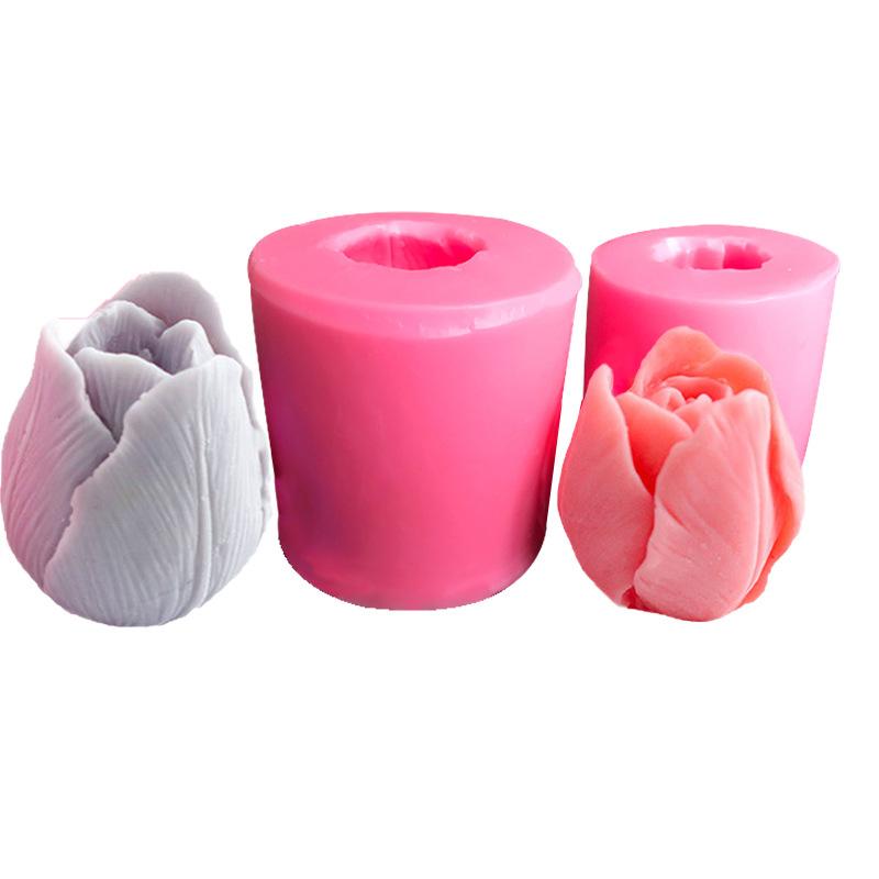 Креативная форма для свечи «Тюльпан», ручная работа, форма для мыла «Сделай сам», силиконовая форма для свечи «Цветок», принадлежности для мыла, декоративная форма