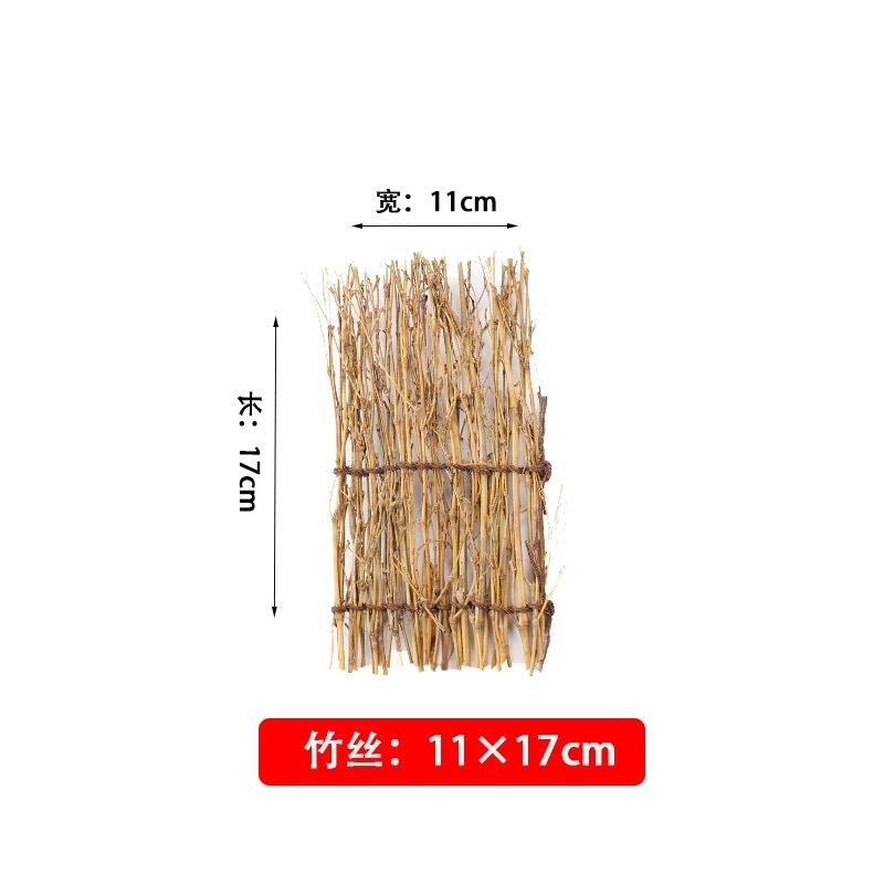 Japanese Bamboo Fence Sashimi Plating Decor Mini Bamboo Mat Sushi Cold Dish Ornament Seafood Platter Table Decoration for Restaurant Kitchen