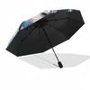 1pc Outdoor Umbrella with Anime Character Design - Automatic Opening/Closing, Portable 3-Fold Design, 8-Rib Iron Frame - Perfect Gift for Fans, T