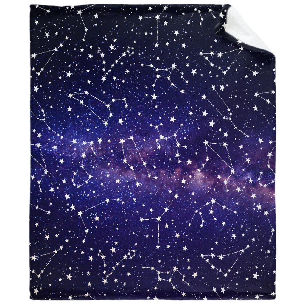 Cosmic Star Pattern Digital Printing Flannel Blanket Printing Single Layer Flannel Blanket